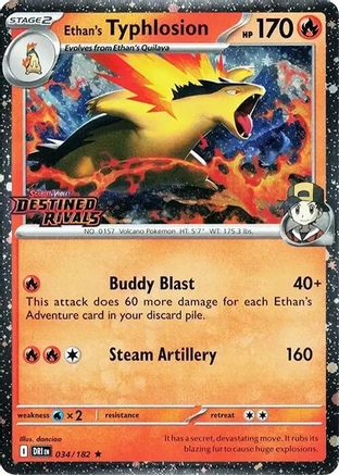 Ethan's Typhlosion (Destined Rivals Stamp) 034/182 - SV10 Destined Rivals Holofoil