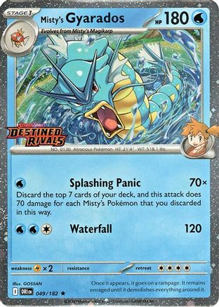 Misty's Gyarados (Destined Rivals Stamp) 049/182 - SV10 Destined Rivals Holofoil