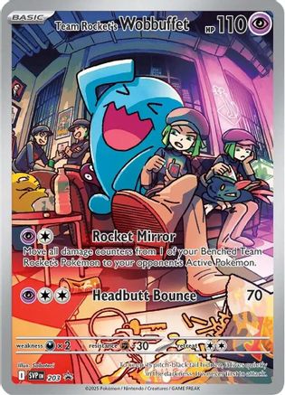 Team Rocket's Wobbuffet 203 - SV Scarlet & Violet Promo Cards Holofoil