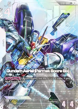Gundam Aerial (Permet Score Six) (LR+) (ST01-006) - Starter Deck 01 Heroic Beginnings Holofoil