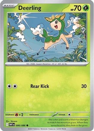Deerling 006/086 6 - SV White Flare Reverse Holofoil