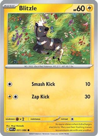 Blitzle 031/086 - SV White Flare Reverse Holofoil