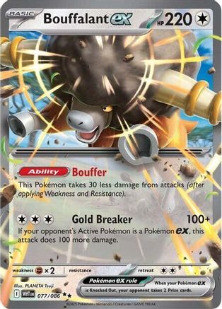 Bouffalant ex 077/086 77 - SV White Flare Holofoil