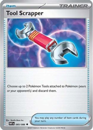 Tool Scrapper 085/086 - SV White Flare Reverse Holofoil