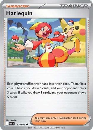 Harlequin 083/086 - SV White Flare Reverse Holofoil