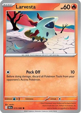 Larvesta 015/086 15 - SV Black Bolt Reverse Holofoil