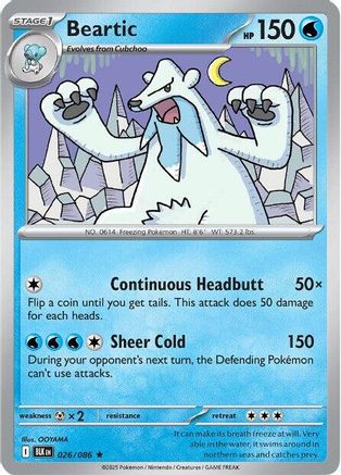 Beartic 026/086 - SV Black Bolt Reverse Holofoil
