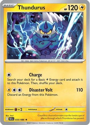 Thundurus 033/086 - SV Black Bolt Reverse Holofoil