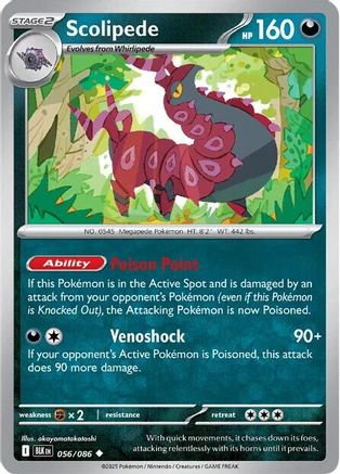 Scolipede 056/086 - SV Black Bolt Reverse Holofoil