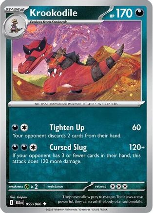 Krookodile 059/086 - SV Black Bolt Reverse Holofoil