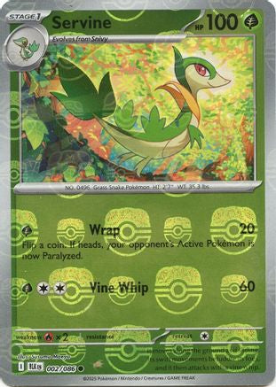 Servine (Master Ball Pattern) 002/086 - SV Black Bolt Holofoil