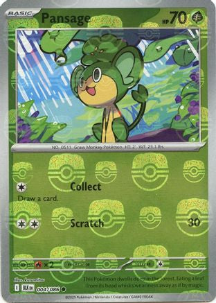 Pansage (Master Ball Pattern) 004/086 - SV Black Bolt Holofoil