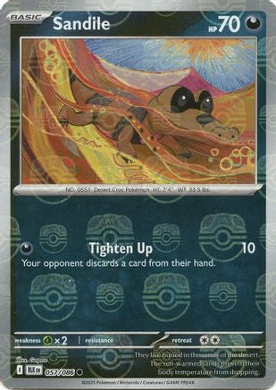 Sandile (Master Ball Pattern) 057/086 - SV Black Bolt Holofoil