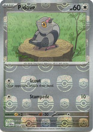 Pidove (Master Ball Pattern) 071/086 - SV Black Bolt Holofoil