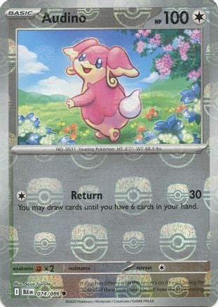 Audino - 074/086 (Master Ball Pattern) 074/086 - SV Black Bolt Holofoil