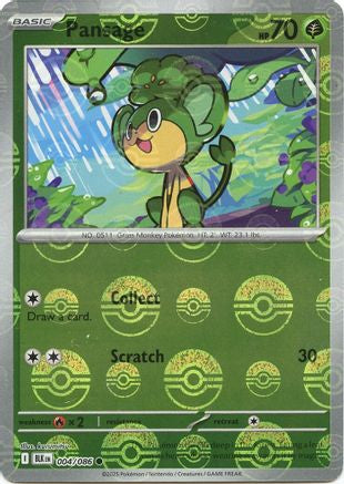 Pansage (Poke Ball Pattern) 004/086 - SV Black Bolt Holofoil
