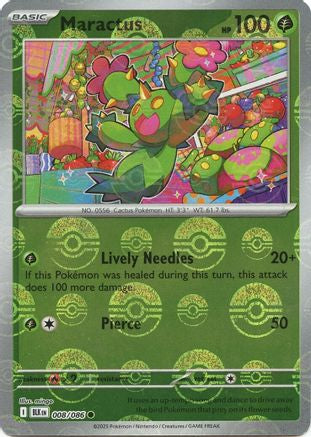 Maractus (Poke Ball Pattern) 008/086 - SV Black Bolt Holofoil