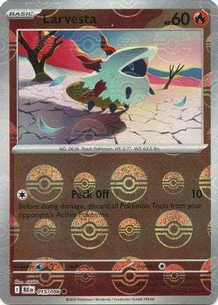 Larvesta (Poke Ball Pattern) 015/086 15 - SV Black Bolt Holofoil