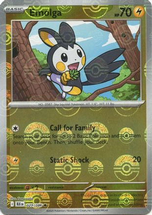 Emolga (Poke Ball Pattern) 029/086 - SV Black Bolt Holofoil