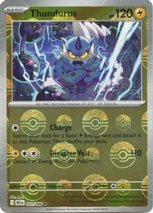 Thundurus (Poke Ball Pattern) 033/086 - SV Black Bolt Holofoil