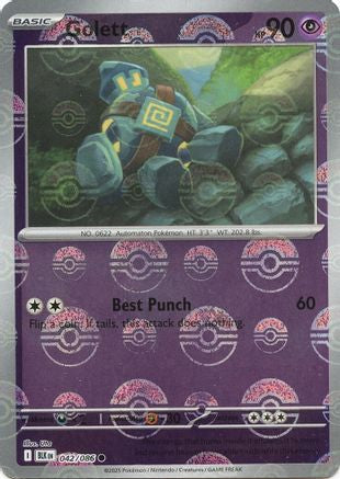 Golett (Poke Ball Pattern) 042/086 - SV Black Bolt Holofoil
