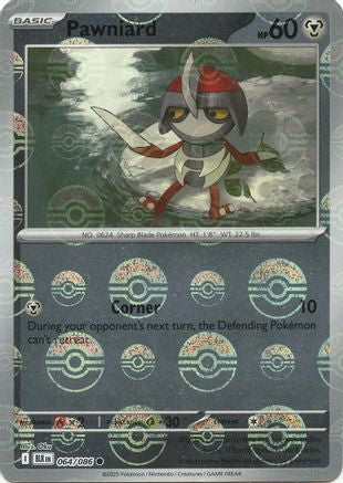 Pawniard (Poke Ball Pattern) 064/086 - SV Black Bolt Holofoil
