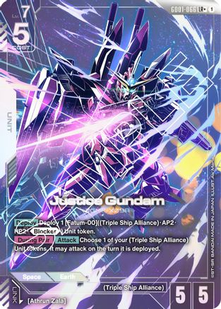 Justice Gundam (LR+) (GD01-066) - Newtype Rising Holofoil
