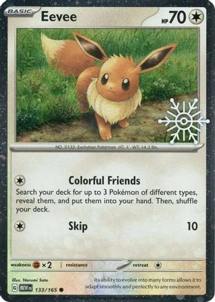 Eevee (Holiday Calendar) 133/165 - Miscellaneous Cards & Products Holofoil