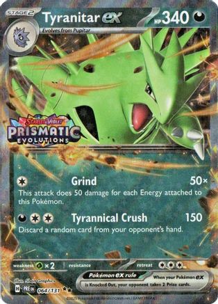 Tyranitar ex (Prismatic Evolutions Stamp) 064/131 64 - Miscellaneous Cards & Products Holofoil