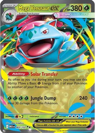 Mega Venusaur ex - 003/132 - ME01 Mega Evolution Holofoil