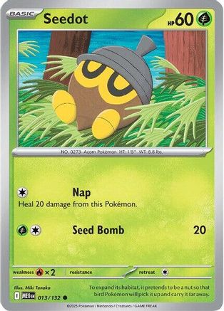 Seedot 013/132 - ME01 Mega Evolution Reverse Holofoil