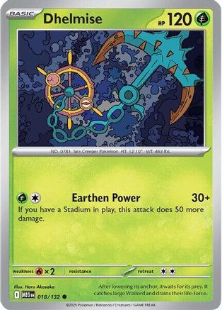Dhelmise 018/132 - ME01 Mega Evolution Reverse Holofoil