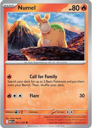 Numel 021/132 - ME01 Mega Evolution Reverse Holofoil