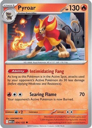 Pyroar 024/132 - ME01 Mega Evolution