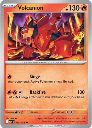 Volcanion 025/132 - ME01 Mega Evolution Reverse Holofoil