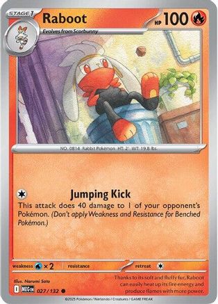 Raboot 027/132 - ME01 Mega Evolution Reverse Holofoil