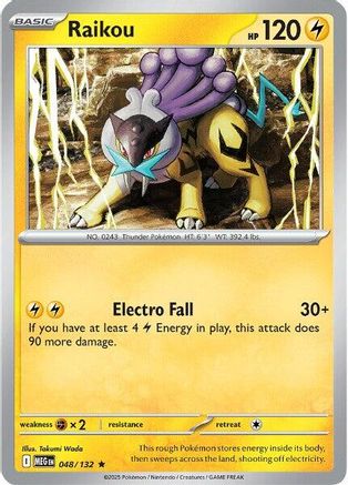 Raikou 048/132 - ME01 Mega Evolution Holofoil