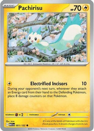 Pachirisu 051/132 - ME01 Mega Evolution Reverse Holofoil