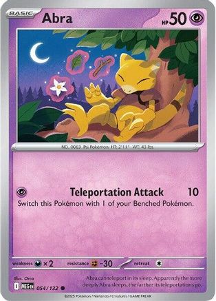 Abra 054/132 - ME01 Mega Evolution Reverse Holofoil