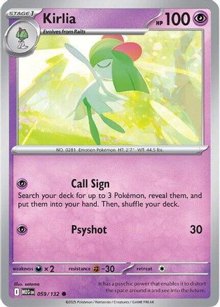 Kirlia 059/132 - ME01 Mega Evolution Reverse Holofoil