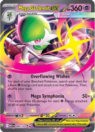 Mega Gardevoir ex - 060/132  - ME01 Mega Evolution Holofoil