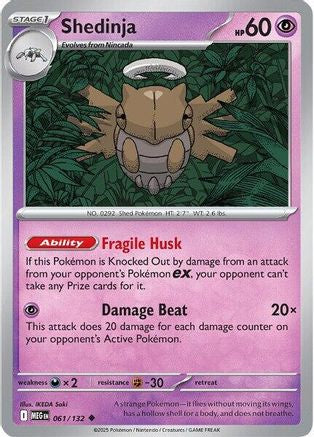 Shedinja - 061/132 - ME01 Mega Evolution Reverse Holofoil