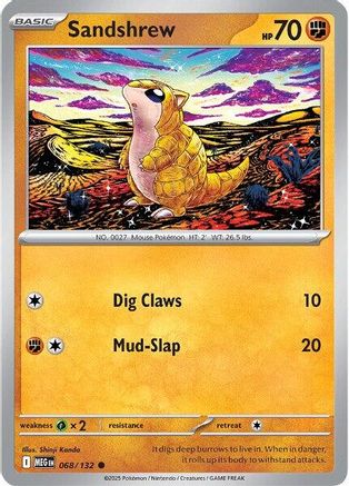 Sandshrew 068/132 - ME01 Mega Evolution Reverse Holofoil