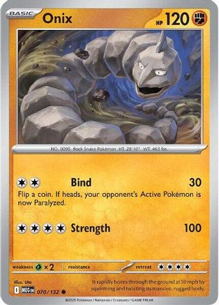 Onix 070/132 - ME01 Mega Evolution Reverse Holofoil