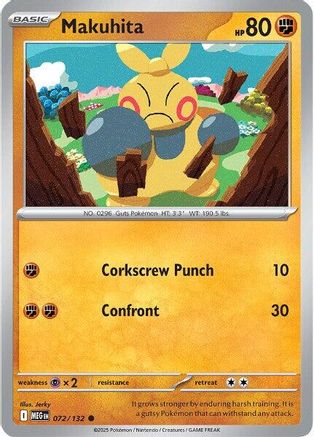 Makuhita 072/132 - ME01 Mega Evolution Reverse Holofoil