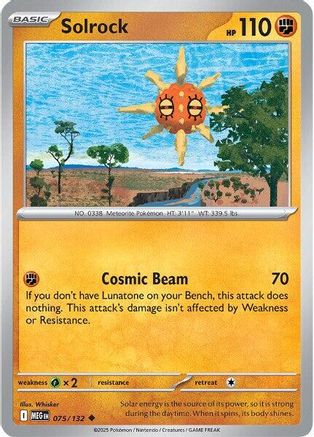 Solrock 075/132 - ME01 Mega Evolution Reverse Holofoil