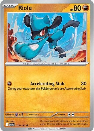 Riolu 076/132 - ME01 Mega Evolution Reverse Holofoil
