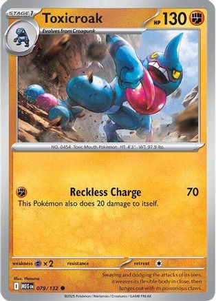 Toxicroak 079/132 - ME01 Mega Evolution Reverse Holofoil