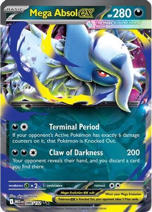 Mega Absol ex - 086/132  - ME01 Mega Evolution Holofoil
