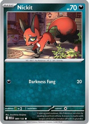 Nickit 089/132 - ME01 Mega Evolution Reverse Holofoil